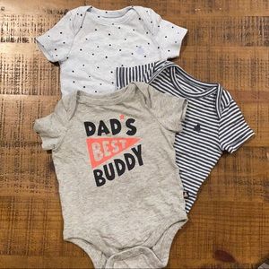 Baby Gap 3-pk short sleeve bodysuits